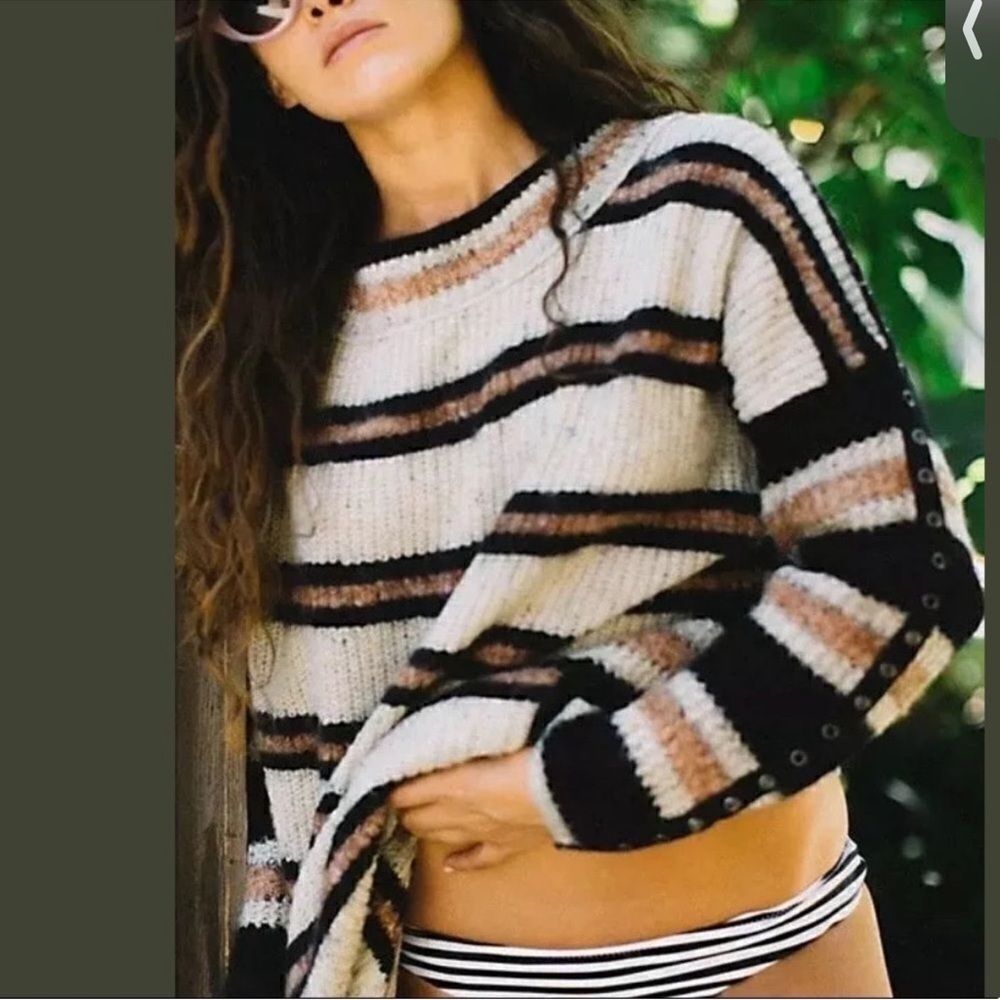 NWOT Free People Oversized slouchy Tunic Pullover Sweater womens size XS - Picture 2 of 11